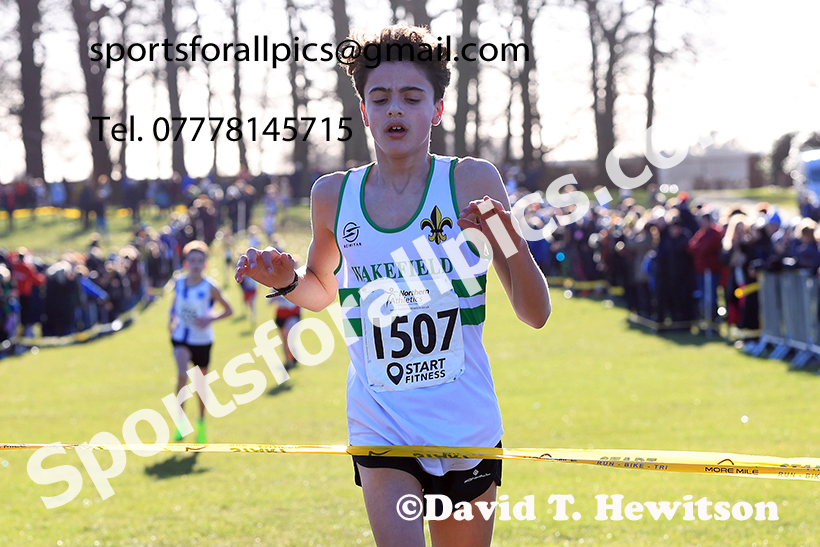 Boys under-13s 2025 Northern Cross Country Champs, Tatton Park, Knutsford, Cheshire. Photo: David T. Hewitson/Sports for All Pics